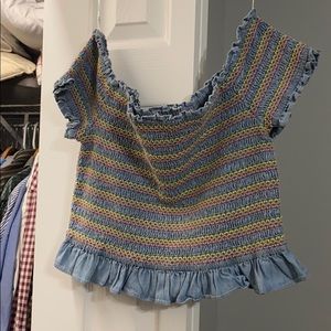 Light blue F21 crop top